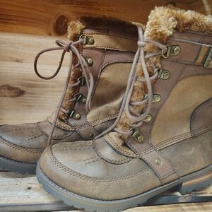 Women's Brown Fur-Lined Boots